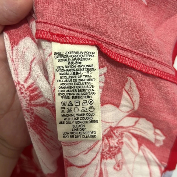 Free People Women’s Bella Floral Print Long Sleeve Tunic Top Red Size Small - Picture 8 of 8